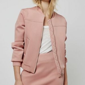 Topshop Blush Pink Bomber Jacket
